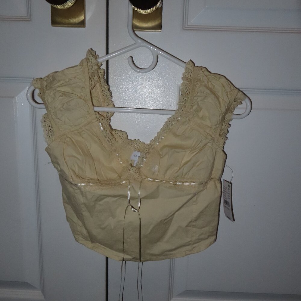 L.A. Hearts Lace Trim Front Top